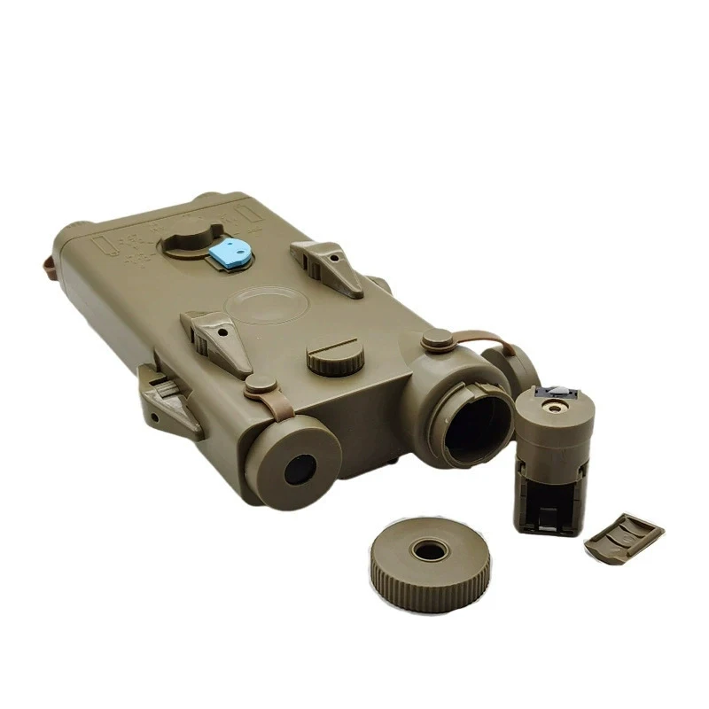 Equipo táctico de decoración de caja de batería con función láser roja PEQ-2, riel de 20MM - imagen 4