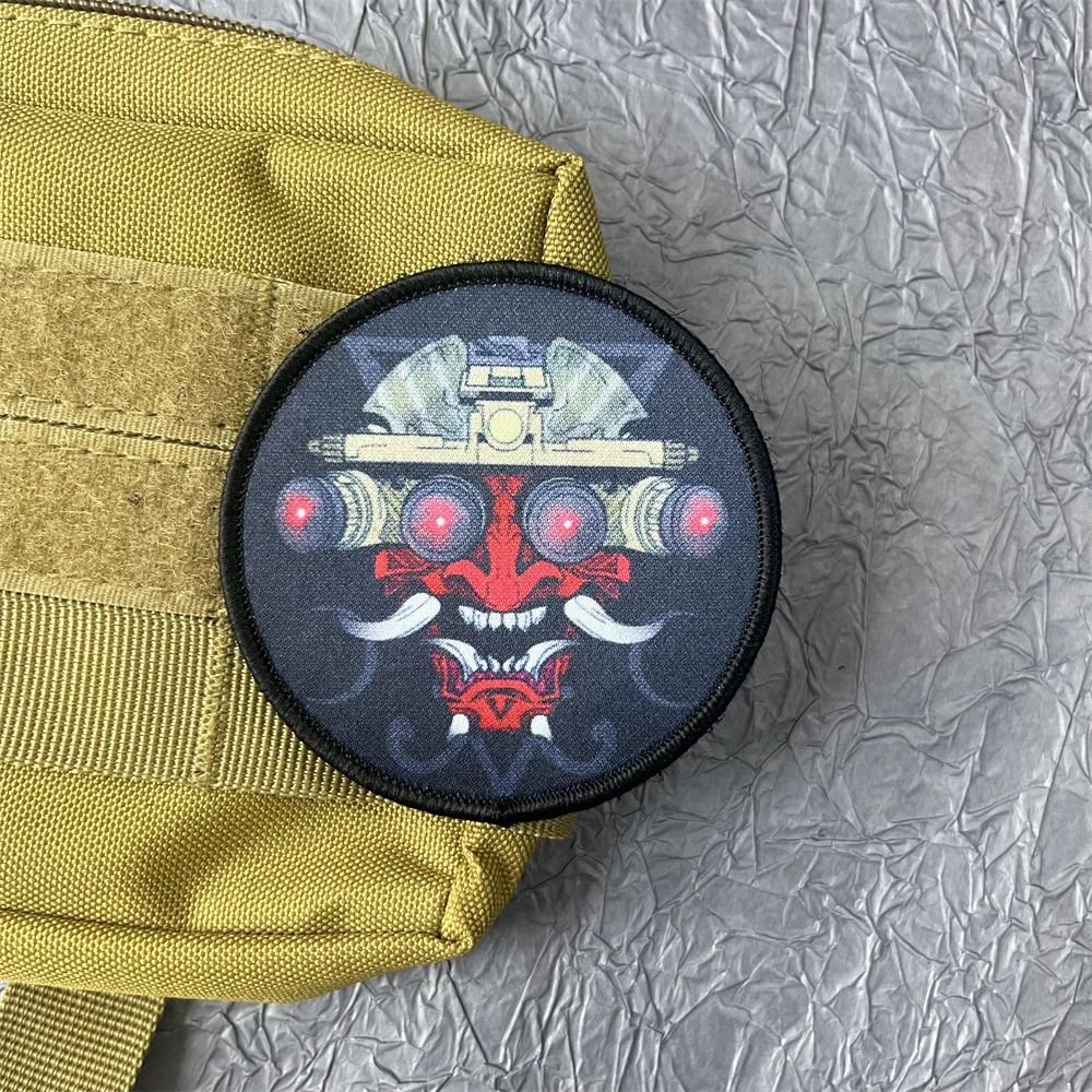 Parche bordado de cuatro ojos de visión nocturna para ropa, gancho y bucle, parches para mochila militar táctica Master Panda - imagen 3