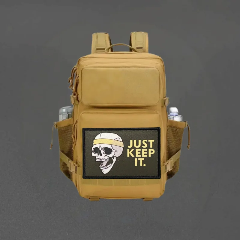 Parche de impresión JUST KEEP IT, chaleco táctico, sombreros con gancho y bucle, insignia de moral, mochila, pegatinas decorativas, parches para brazalete para ropa