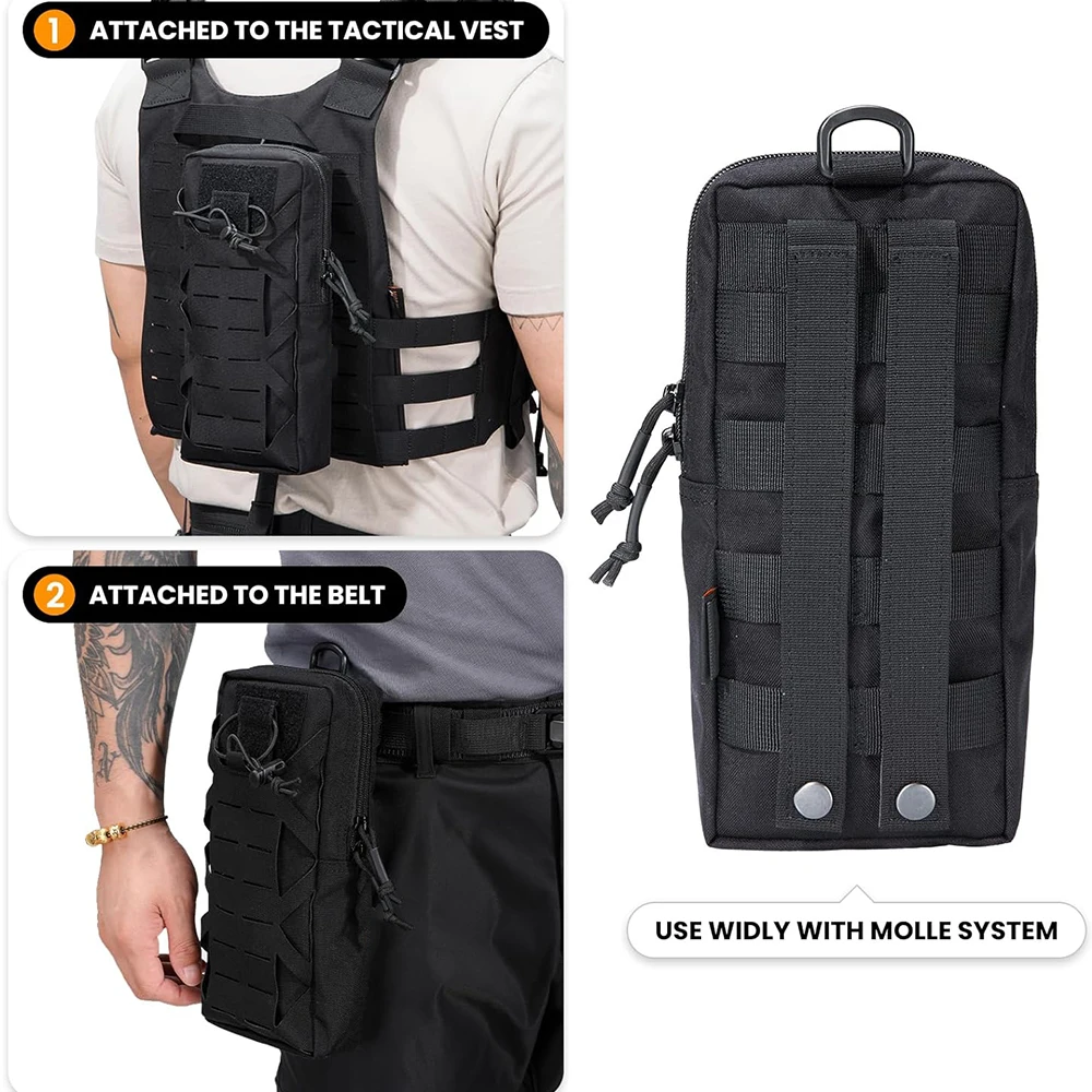 Bolsa táctica EDC Molle, bolsas para herramientas de utilidad, organizador de dispositivos, bolsillo, cinturón - imagen 2