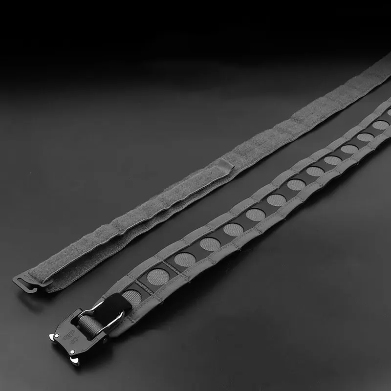 Bison-cinturón táctico Molle militar Airsoft, cinturón ligero con hebilla, de separación rápida, doble capa, para caza al aire libre - imagen 5