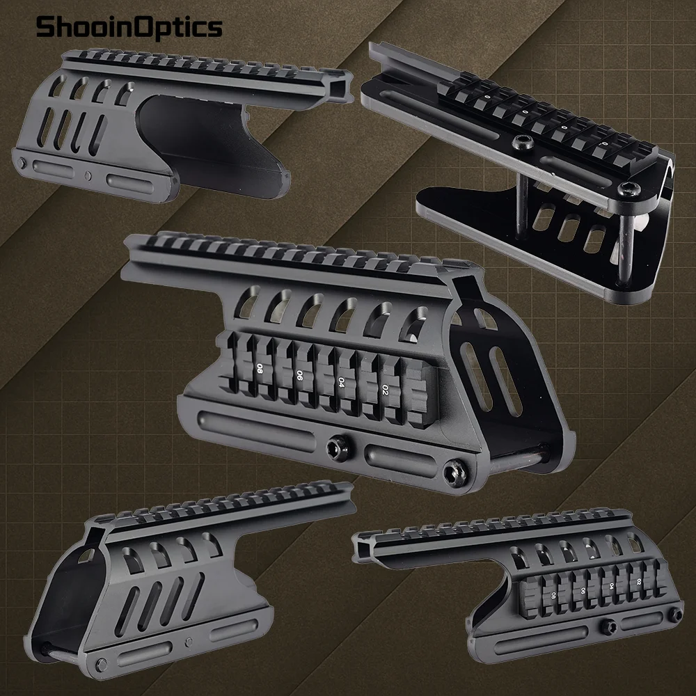 Soporte de alcance de aluminio para riel de sillín de escopeta Remington 870, adaptador Picatinny de 20mm para mira óptica de caza