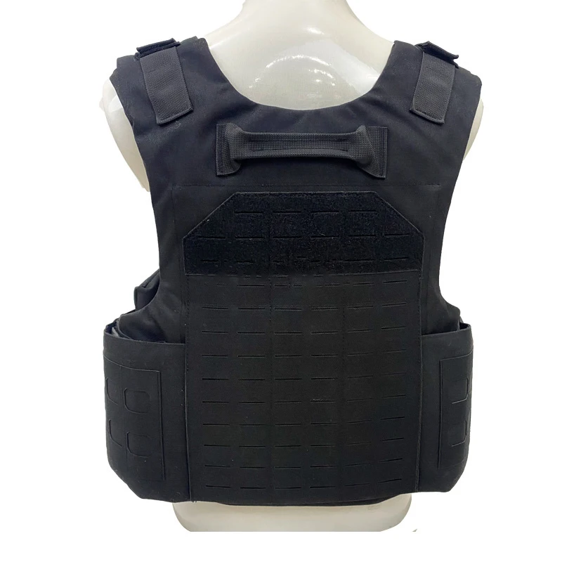 Chaleco táctico de liberación rápida con láser para exteriores, chaleco ligero multifuncional MOLLE 1000D de servicio negro - imagen 4