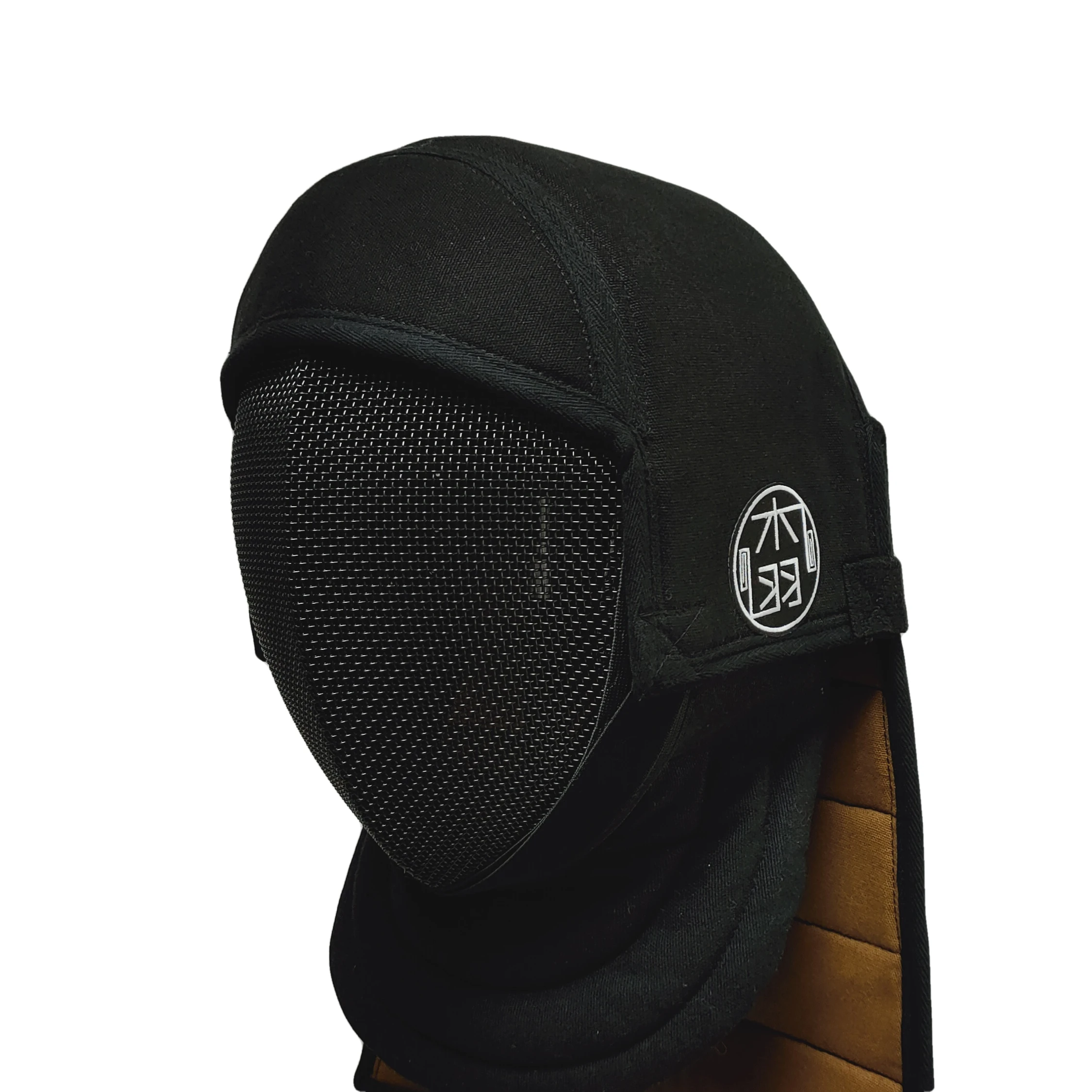 Casco de espada pesada con máscara, almohadilla cerebral, equipo de protección de combate cerrado de combate negro