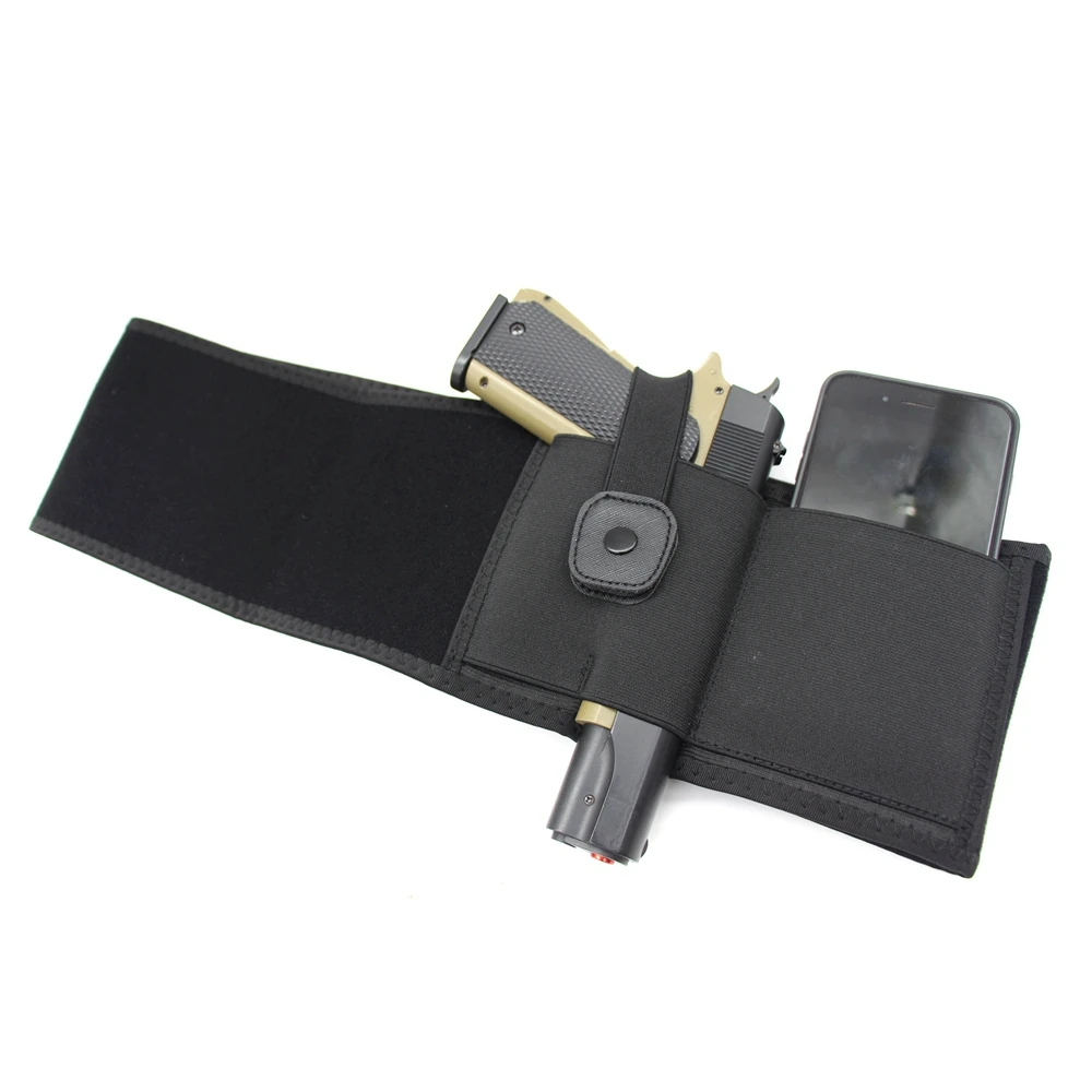 Funda para banda para el vientre para hombres y mujeres, funda para pistola de 9 mm y 380 con neopreno transpirable Glock 19 17 42 43 43x - imagen 3