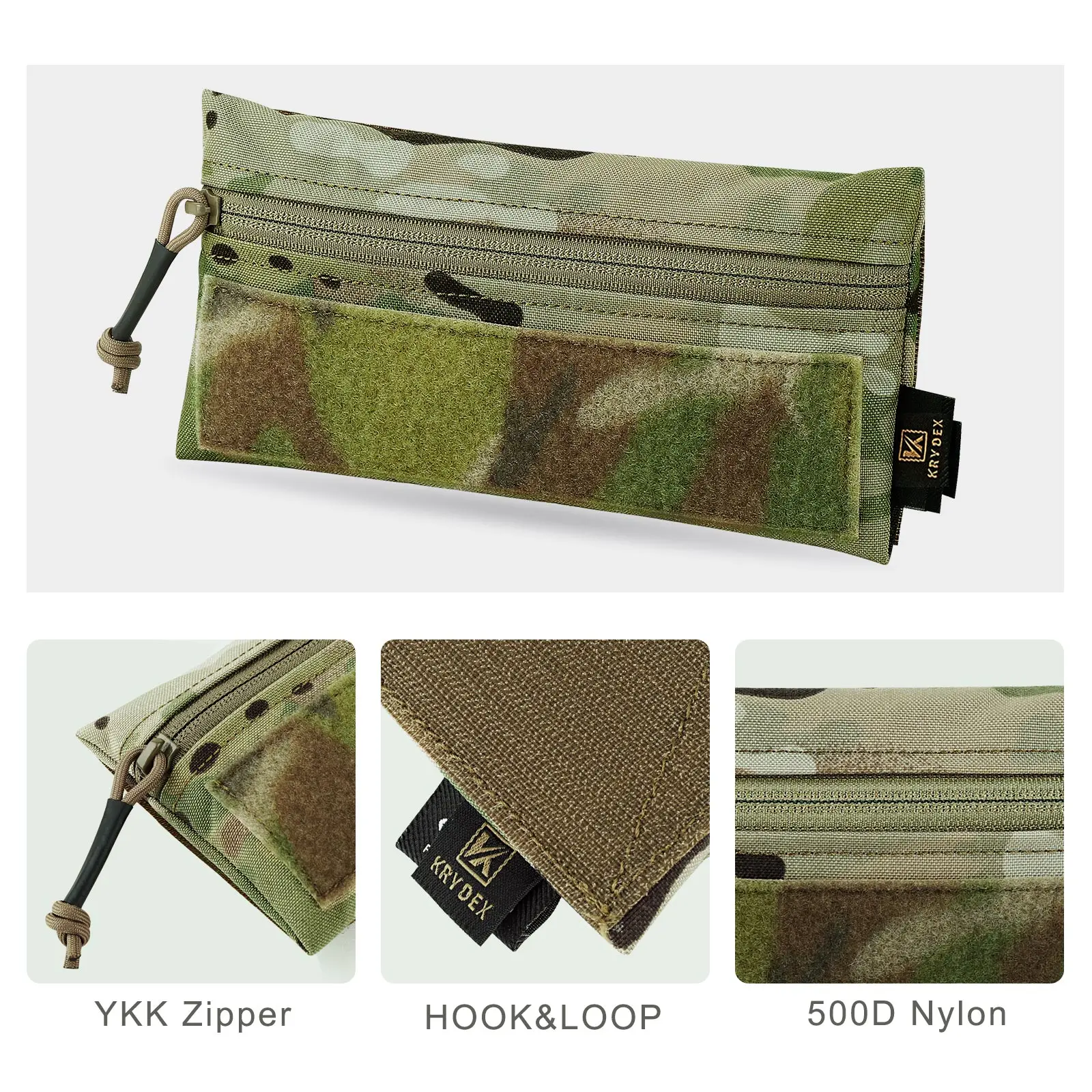 KRYDEX-chaleco táctico de caramelo, bolsa de Panel frontal, herramienta de utilidad, almacenamiento, gancho de bucle para MK3 MK4, aparejo de pecho, portador de placa, accesorio - imagen 3