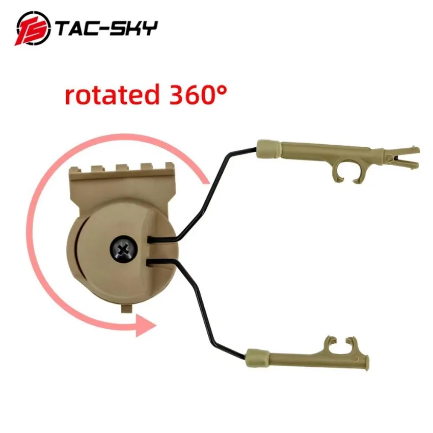 TS TAC-SKY auriculares tácticos Comta II III soporte Fast Ops Core casco adaptador de riel de arco y Kit de montaje de linterna táctica - imagen 4