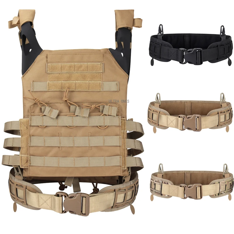 Cinturón táctico para Paintball Airsoft Wargame Molle, cinturones de cintura para combate, caza, tiro, faja ajustable, accesorios de escalada al aire libre