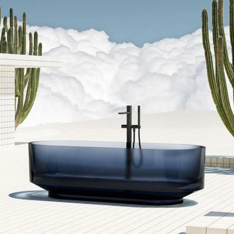 Personalizado azul italiano luz de lujo independiente 1m 6 1m 7 doble villa de alta gama Guangdong bañera - imagen 4