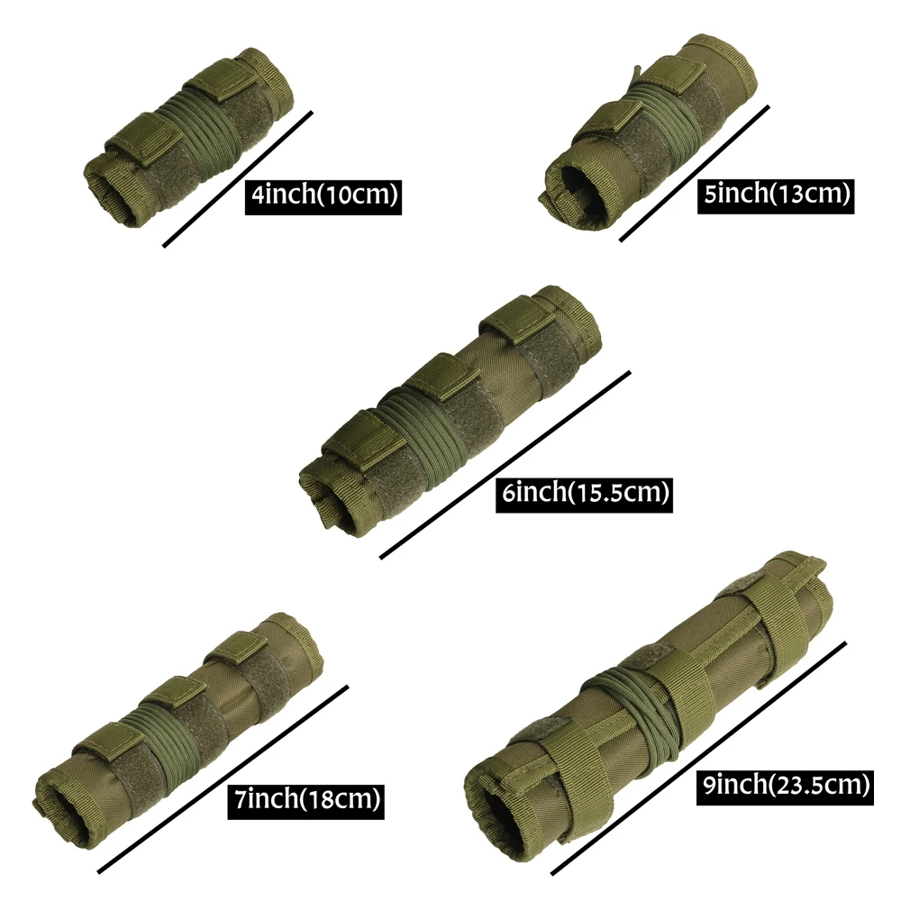 Cubierta de supresor de 4/5/6/ 7/9 pulgadas con microfibra a prueba de quemaduras, envoltura de supresor resistente al calor, cubiertas de pistola bloqueadoras de alta temperatura