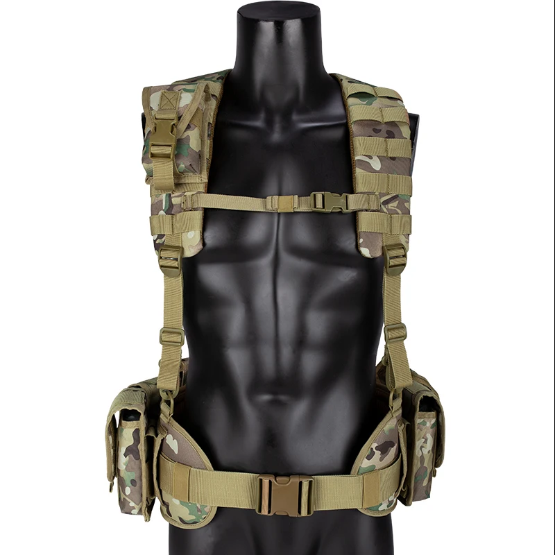 Yakeda-Chaleco táctico para el pecho para hombre, chaleco de caza de camuflaje, chaleco de adiestramiento al aire libre, bolsas Molle Mag, aparejo de pecho táctico - imagen 4