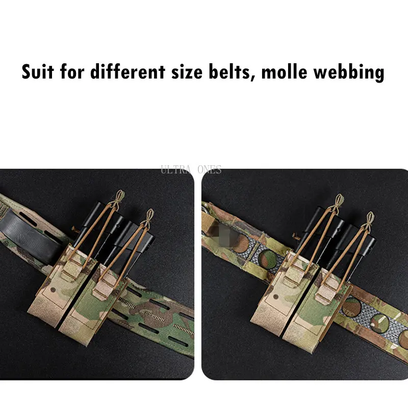 Bolsas tácticas de doble cargador, bolsa militar de nailon para caza, juego de guerra Cs, combate Airsoft, Molle Mag duradera - imagen 5