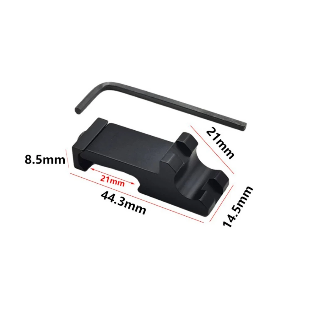 Adaptador offset 45º lateral Picatinny para linterna y láser en rifle - imagen 3