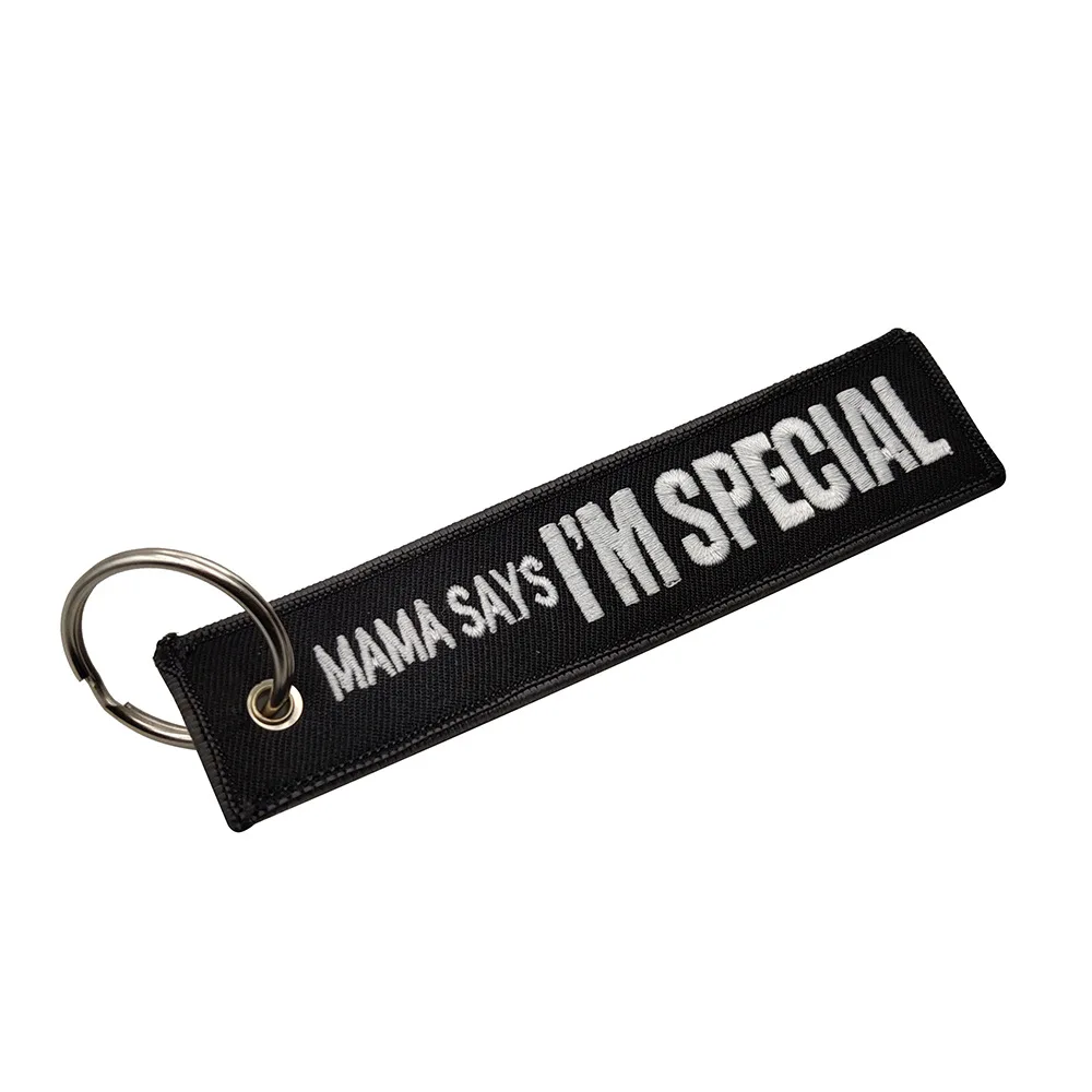 LLavero de coche con patrón inglés bordado fino, colgante, anillo de cadena, regalo remoto, parche mágico para ropa, parches militares - imagen 5