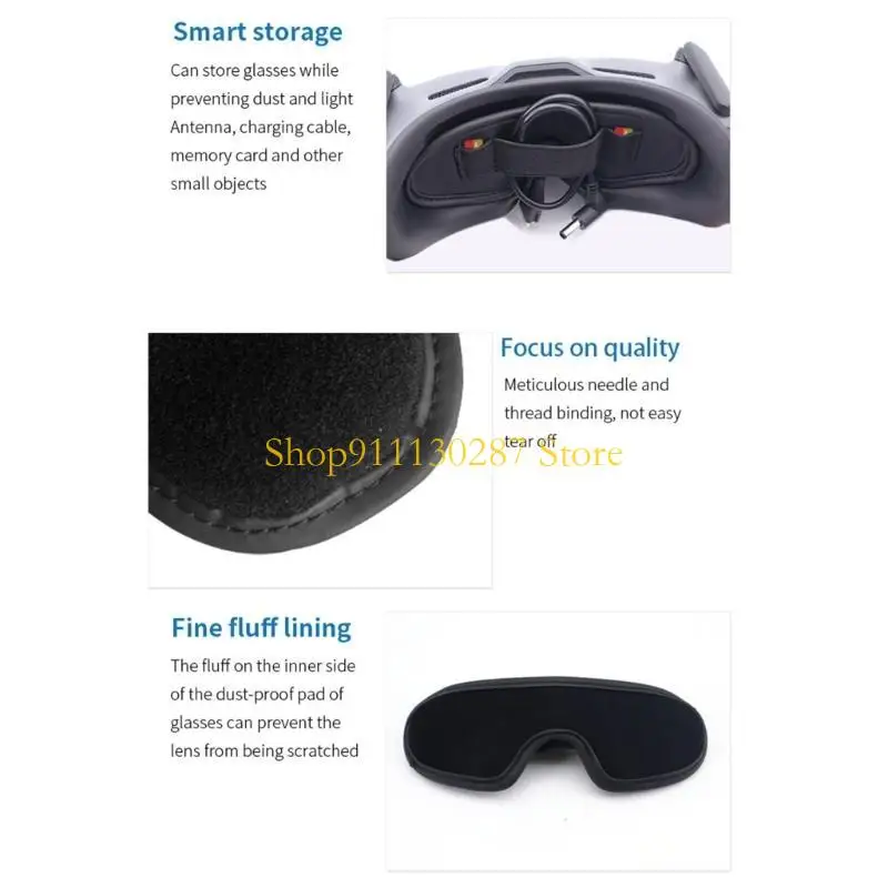 J1HC para Goggle 2 Cable alimentación y soporte batería Cubierta protectora lente para DJIAvata Goggles 2 - imagen 4