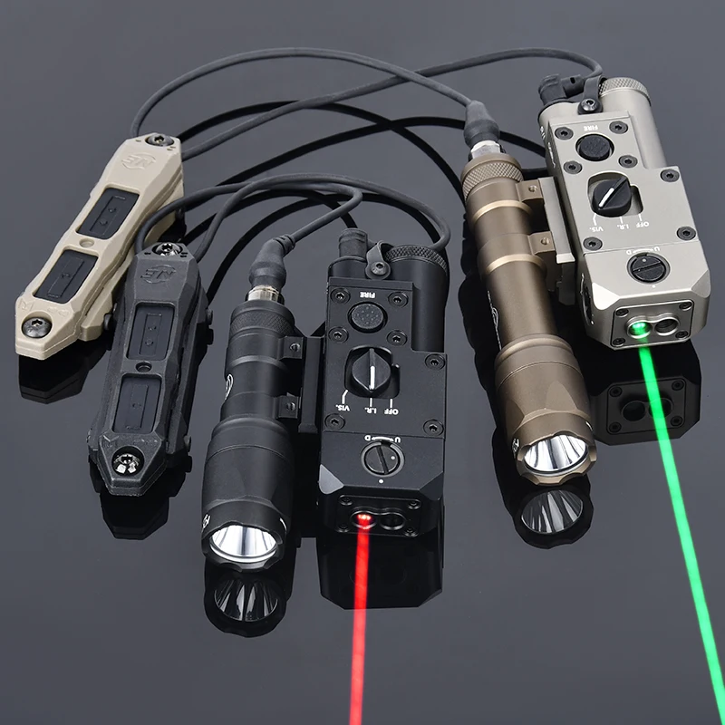 Surefir-CQBL-1 de Metal para caza, luz LED blanca para Airsoft Scout, color rojo, verde y azul, M300, M600 SF, 20mm - imagen 4