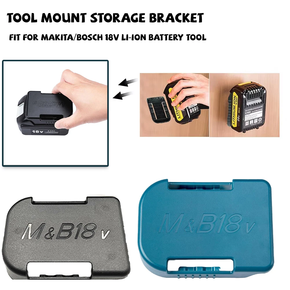 Soporte de almacenamiento de montaje de herramientas apto para Makita/Bosch 18V Li-ion batería herramienta máquina soporte cinturón montaje estante ranura almacenamiento - imagen 4