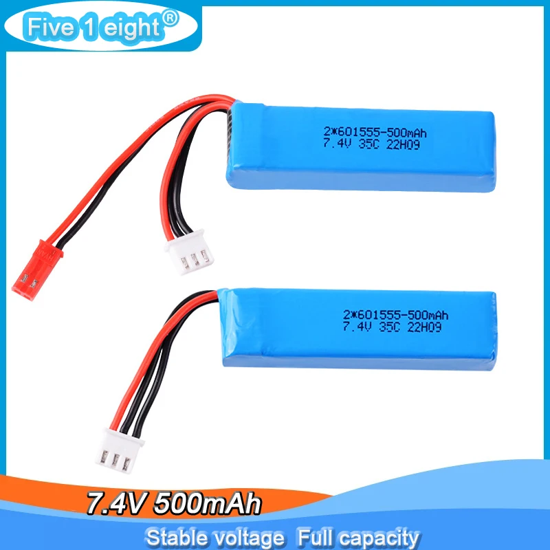 Batería Lipo 2 S 7,4 V 500mAh 35C con cargador para BETAFPV LiteRadio 2 SE, transmisor de Control remoto, piezas de Radio 601555 61x16x13mm