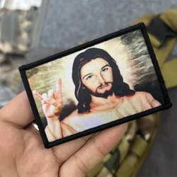 Parche rígido táctico Jesús – Velcro para mochila y chaleco