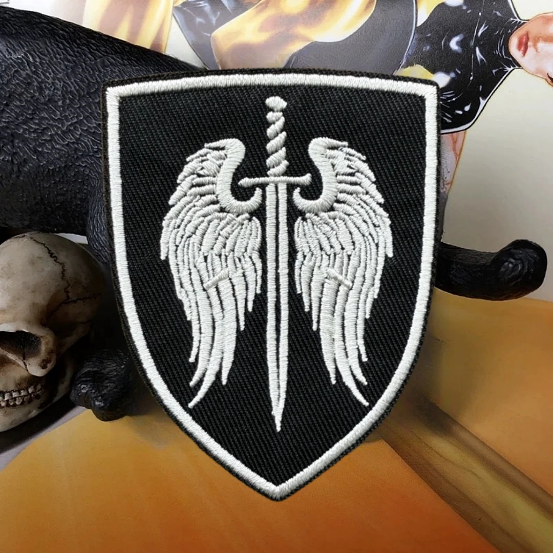Parche divertido "patrón del Arcángel", insignia de moral táctica, parches bordados de gancho y bucle para ropa, pegatina para mochila militar - imagen 2