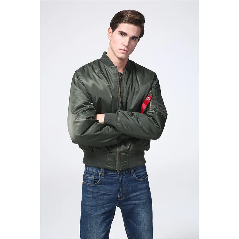 Chaqueta Bomber de invierno para hombre, chaqueta militar táctico de piloto, abrigo de vuelo de la Fuerza Aérea Ma-1, chaqueta de béisbol acolchada de algodón grueso - imagen 5