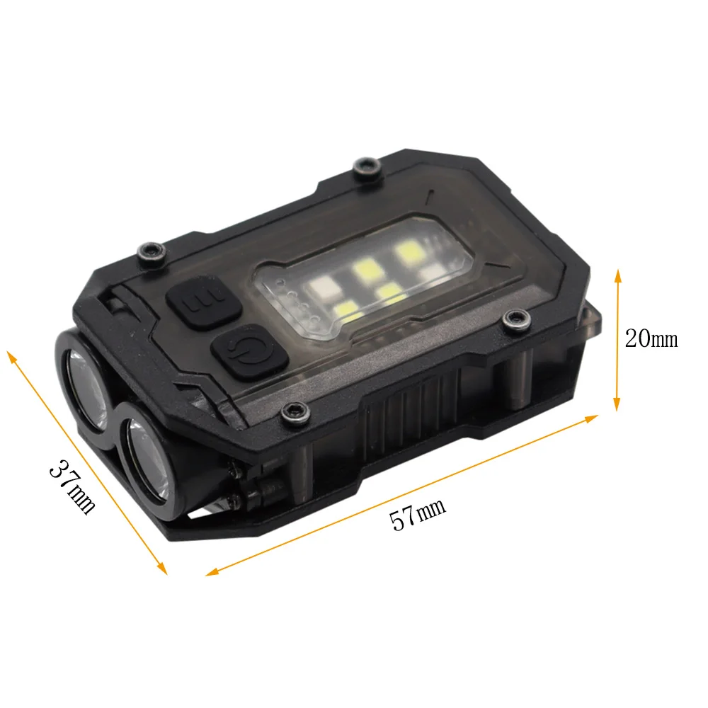 Casco táctico para exteriores con carga USB, luz intermitente de seguridad, luz de señal de supervivencia, lámpara impermeable para caza, senderismo y ciclismo - imagen 2