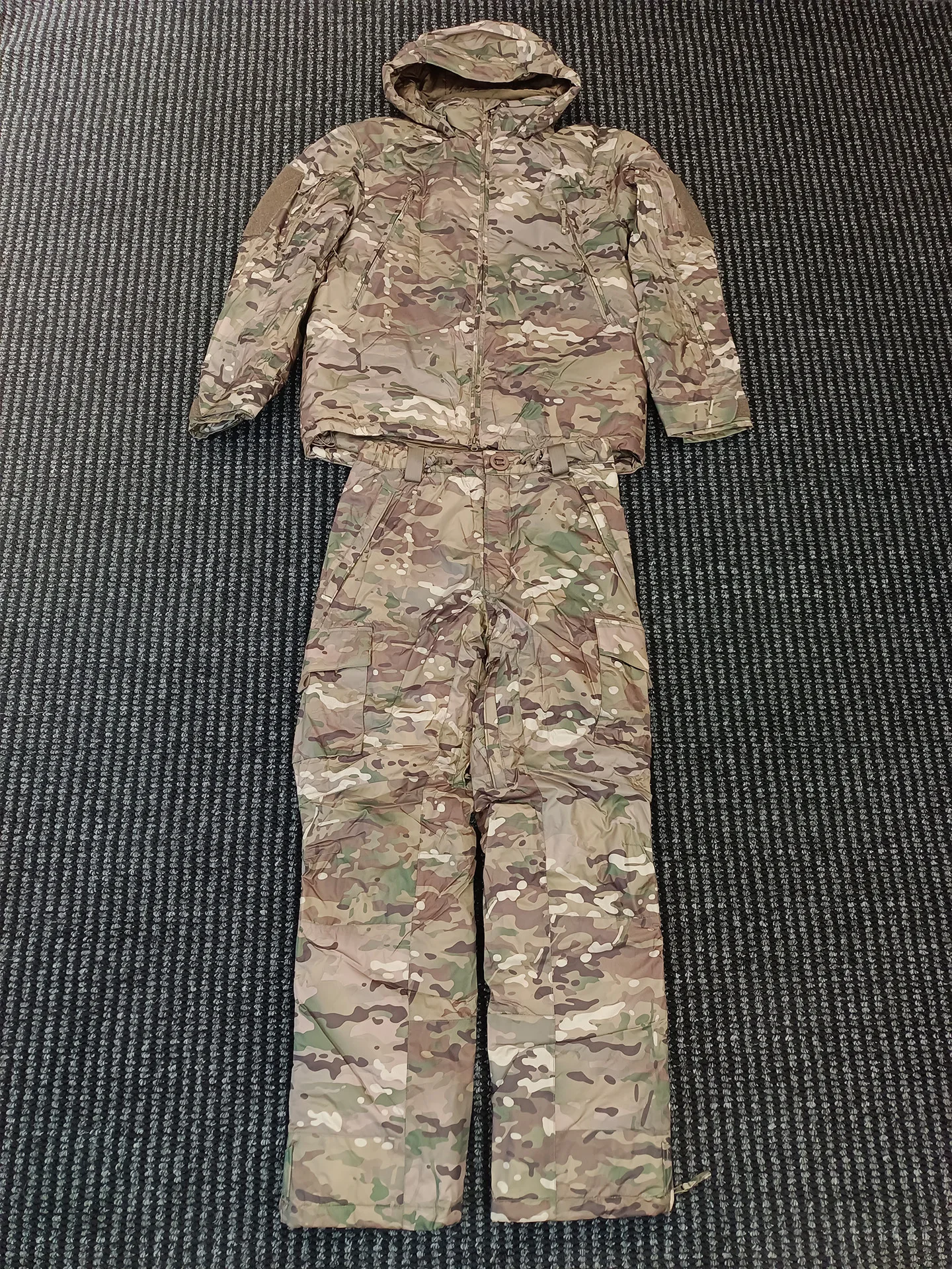 Conjunto de traje de camuflaje para senderismo al aire libre, pantalones de algodón, chaqueta de algodón para exteriores