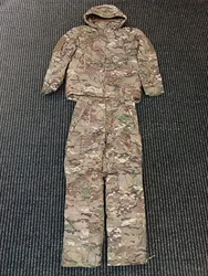 Conjunto de traje de camuflaje para senderismo al aire libre, pantalones de algodón, chaqueta de algodón para exteriores
