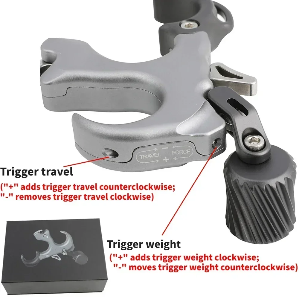 3/4 dedos ayuda tiro con arco liberación pulgar gatillo agarre ajustable pinza mano izquierda/derecha para arco compuesto accesorios de tiro - imagen 4