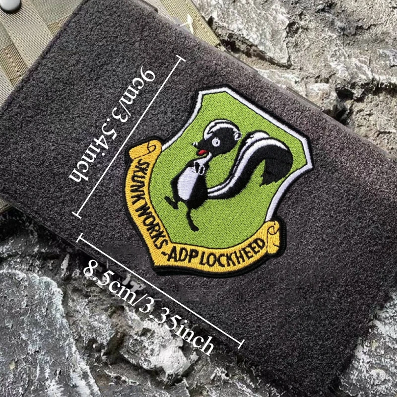 Parche de trabajo de esqueleto LOCKHEED-MARTIN, tácticas militares, insignia bordada de moral, brazalete, gancho y bucle, mochila, pegatinas para ropa - imagen 4