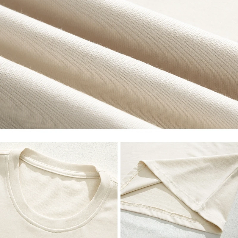 Camiseta de algodón pesado para hombre y mujer, camiseta informal de manga corta, camisetas de Color sólido, ropa de calle de Hip Hop, Tops básicos - imagen 5