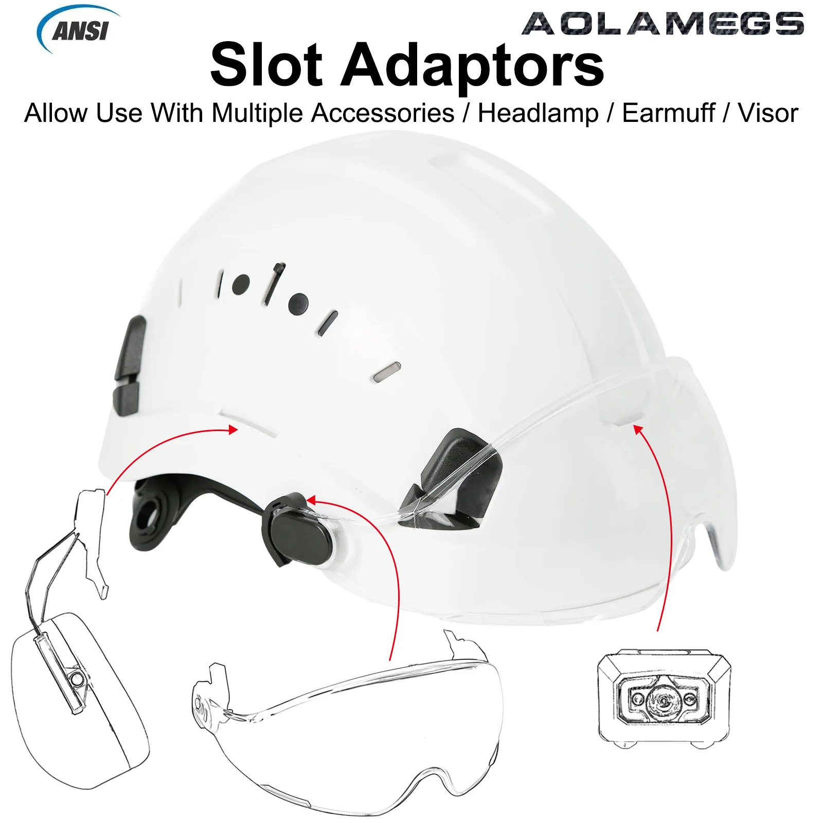 Casco de seguridad ABS para construcción, escalada, Steeplejack, casco protector para trabajadores, gorro duro, suministros de seguridad para el lugar de trabajo al aire libre CE - imagen 5