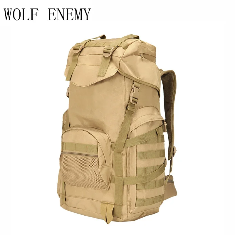 Mochila táctica para exteriores, bolsa de caza de 60L, mochila de viaje deportiva, Camping, senderismo, bolsa de camuflaje, mochila de asalto - imagen 5