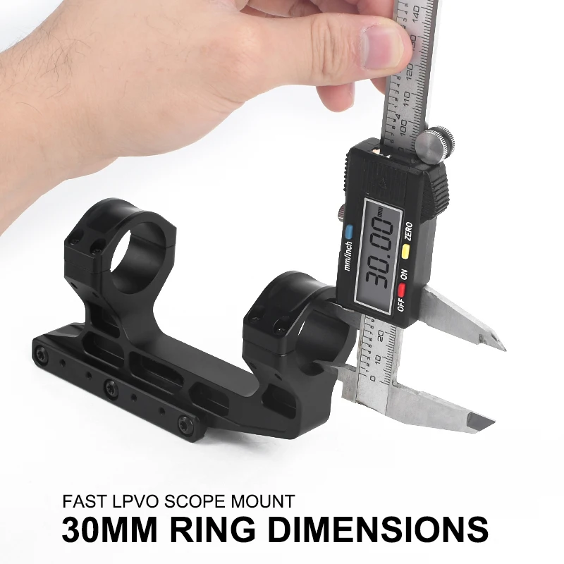 Mira táctil LPVO Base óptica compensada AR15 accesorios de caza Airsoft anillos para Base de montaje de explorador de riel Picatinny de 20MM - imagen 4