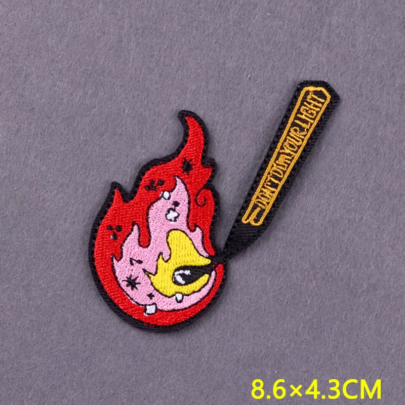 5 unids/lote parche bordado palabras parches para ropa DIY lema rayas planchar en parches en la ropa insignias divertidas en la mochila - imagen 5