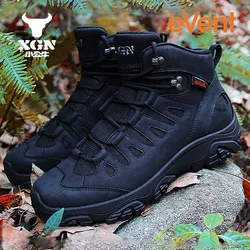 Botas trekking impermeables antideslizantes de piel de vaca para hombre