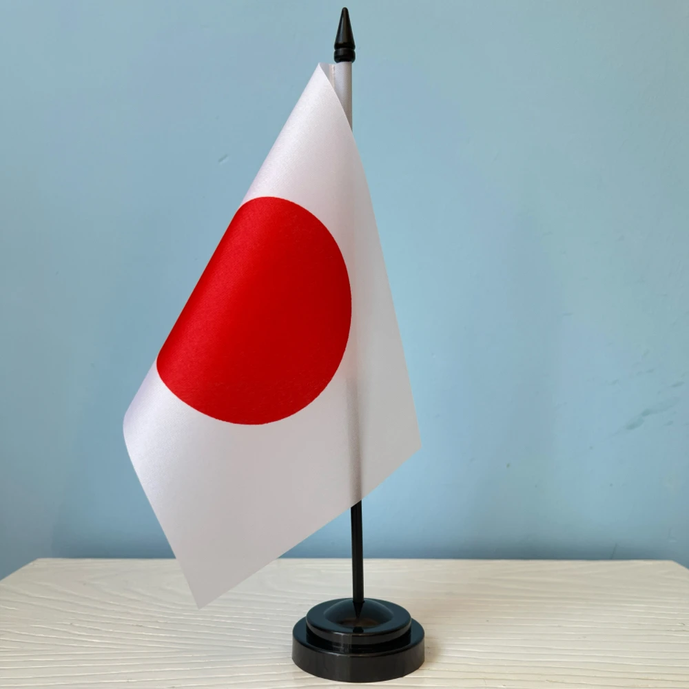 Bandera de escritorio de oficina de 14x21cm, pancarta de poliéster de marca japonesa, pancarta nacional de Gran Bretaña