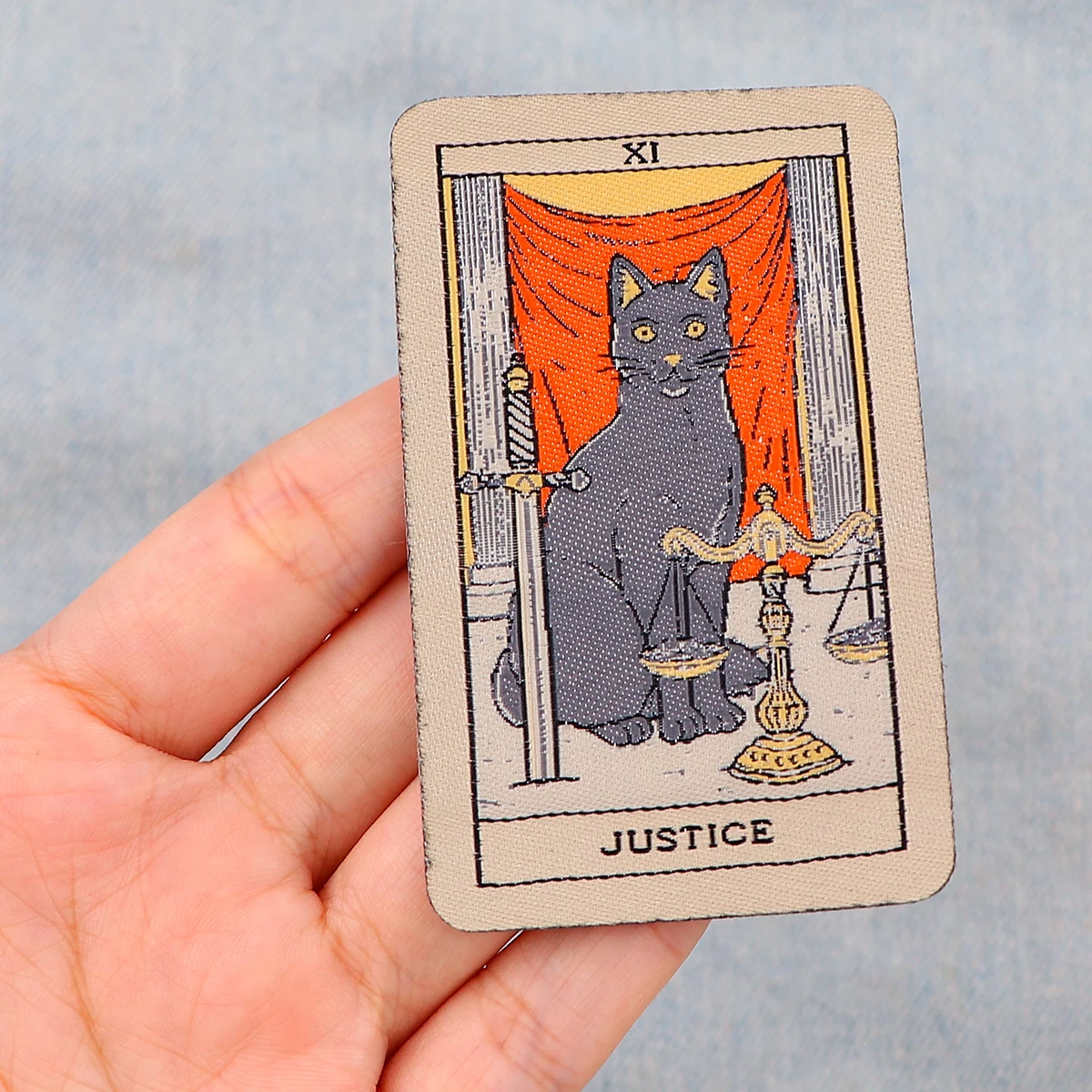 Parche de gato negro de Tarot, parches bordados para ropa, parches para planchar DIY para ropa, parches de Luna para coser ropa - imagen 4