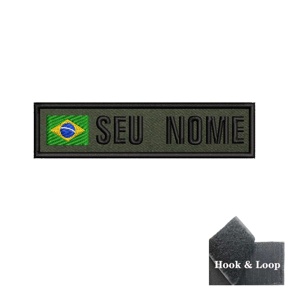 1 unidad de 10cm x 2,5 cm, parche de bandera con nombre personalizado, insignia de rayas, brazalete con bucle de hierro o gancho, Alemania, Luxemburgo, Armenia, Serbia, verde - imagen 5