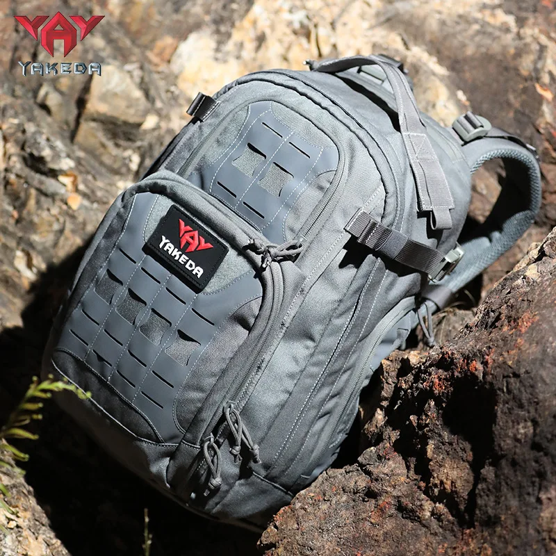 Mochila táctica YAKEDA 600D MOLLE, paquete de asalto, 40L, impermeable, para viajes al aire libre, Camping, escalada, senderismo, mochila para hombre - imagen 5
