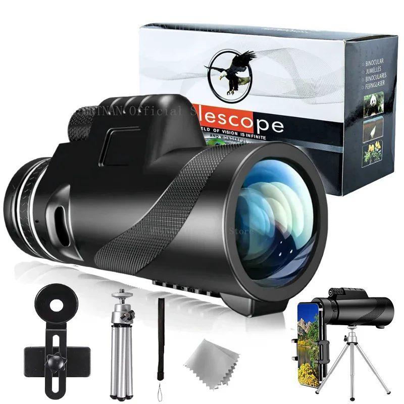 80x100 Portable Zoom HD 5000M Telescope Folding Long Distance Powerful Telescope for Hunting Sports Outdoor Camping Travel - imagen 2