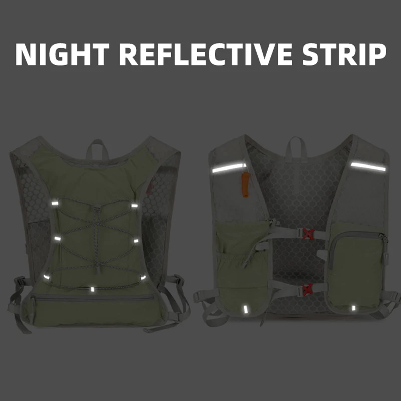 Bolsa para correr y ciclismo, hidratación, Camping, senderismo, bicicleta, chaleco para maratón, mochila ligera para entrenamiento deportivo al aire libre - imagen 5