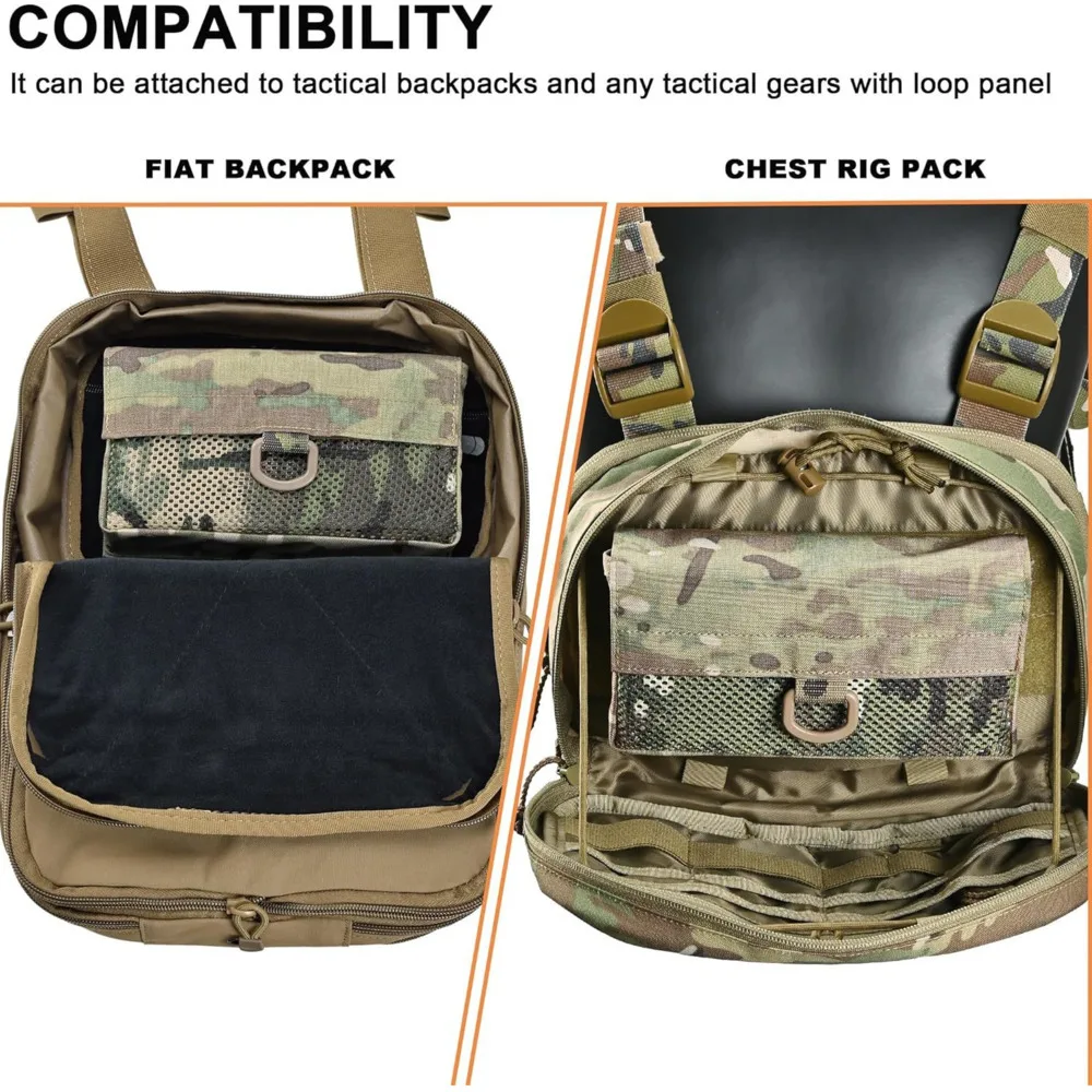 Bolsa táctica, bolsa de inserción Modular, bolsa de administrador, bolsa organizadora de almacenamiento con ventana de malla, bolsillo de utilidad, accesorios para mochila - imagen 5