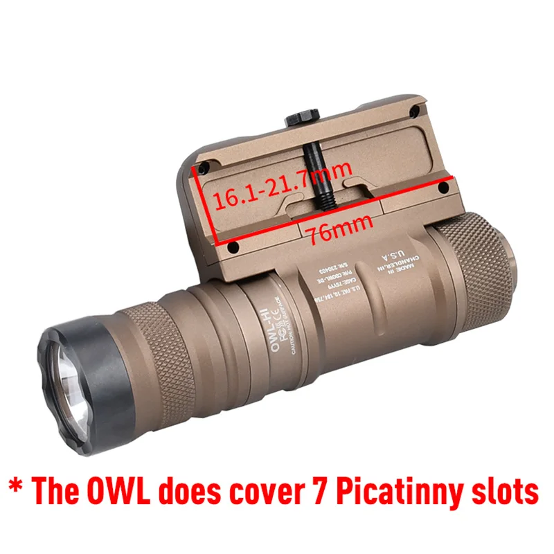 Linterna táctica de búho, arma optimizada, linterna de Metal Airsoft, 1500 lúmenes, riel de 20mm, luz de caza, antorcha defensiva de nube - imagen 2