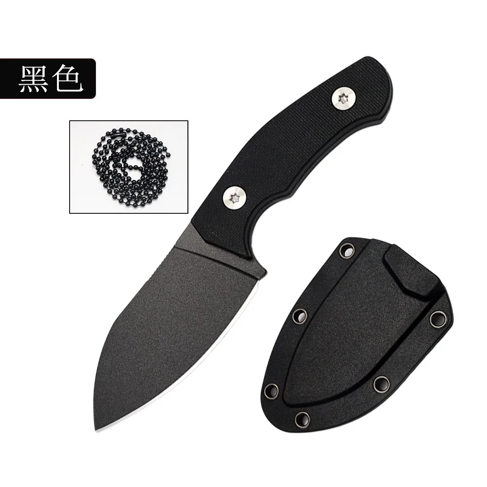 Cuchillo de supervivencia táctico EDC portátil con funda resistente - imagen 3