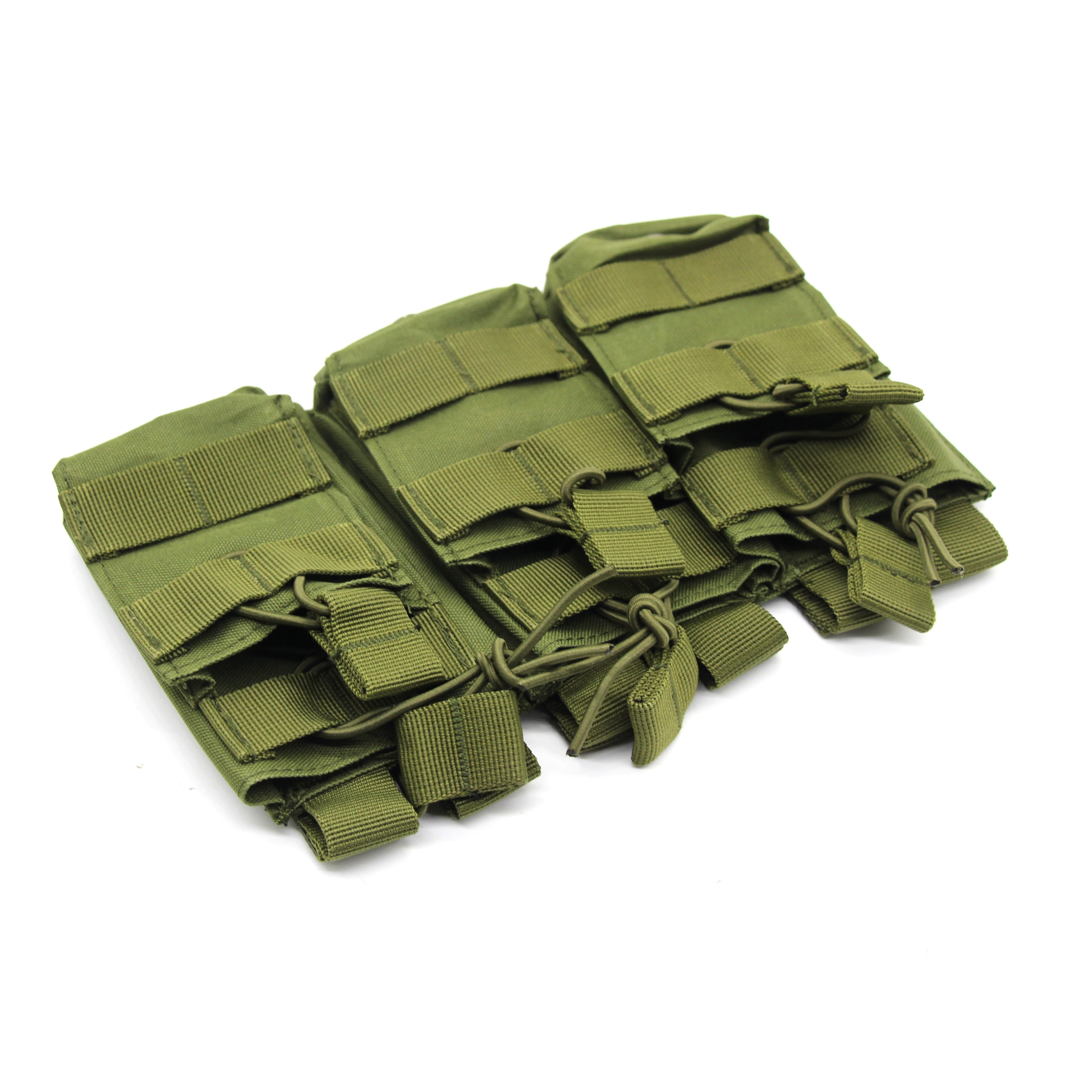 GLUSGO-bolsa para revistas Triple de doble capa para Rifle AK/AR 5,56 7,62 Mag, bolsa superior abierta táctica Molle - imagen 4