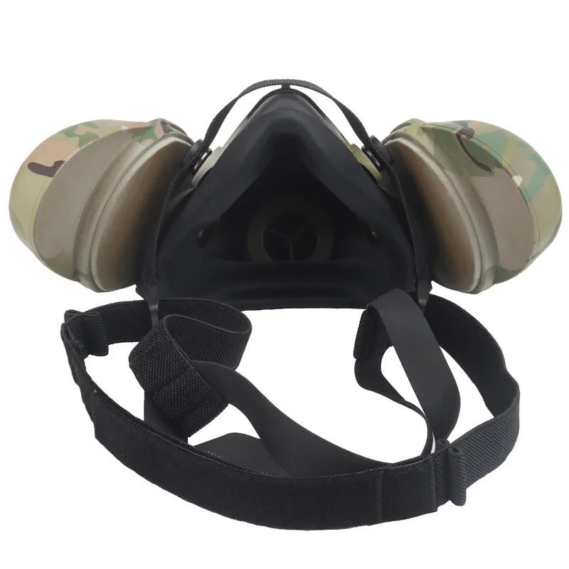 ERQYGRA-respirador táctico de modelado, máscara de media cara, accesorios de Paintball, Protector de seguridad para aire libre, equipo deportivo CS - imagen 5
