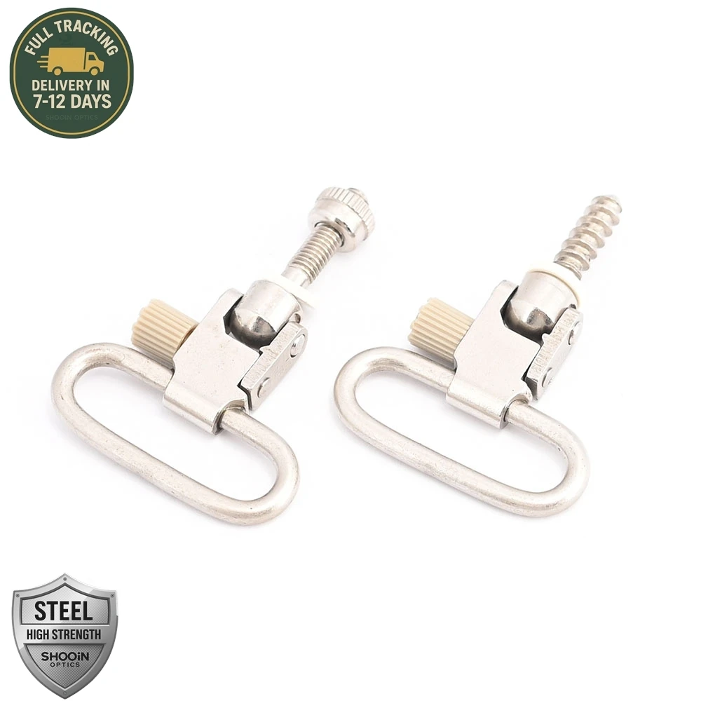 Sparta Bright Silver Sling gira bloqueo desmontable rápido para la mayoría de los rifles de caza correa de hombro de 1 pulgada - imagen 5