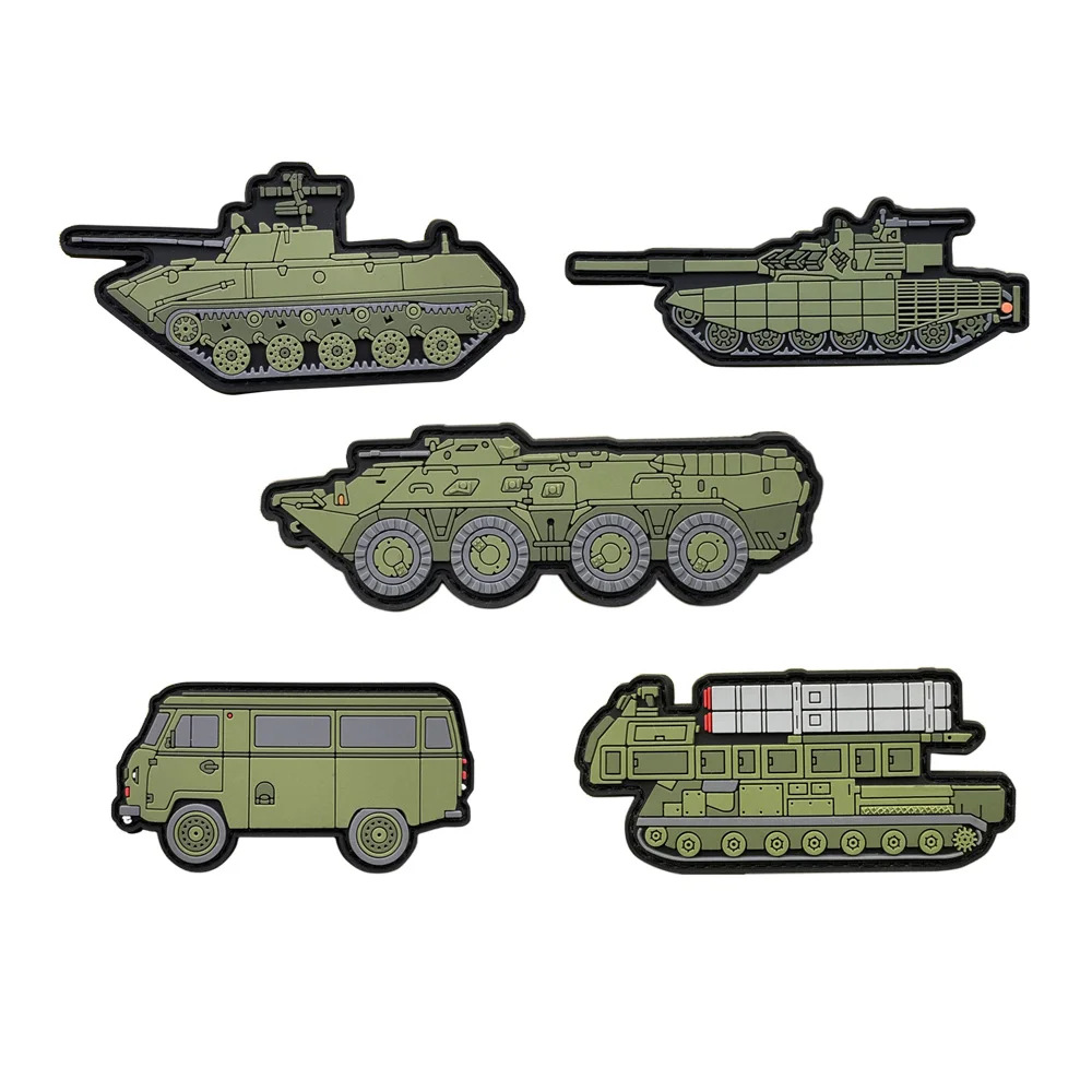 Nuevo diseño, brazalete creativo con personalidad, serie de fans del ejército, brazalete de PVC, tanque, mochila, parches para ropa - imagen 3