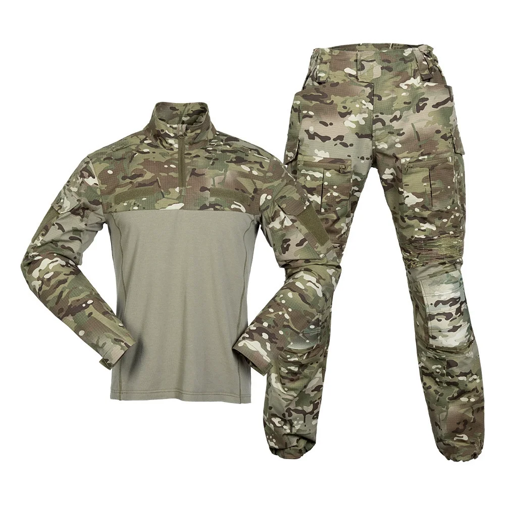 Conjunto de traje de rana G5 de primavera, conjuntos de entrenamiento de manga larga verde militar, ropa elástica transpirable resistente al desgaste, camuflaje táctico al aire libre - imagen 3